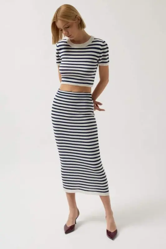 Striped Bicycle Collar Crop - 3
