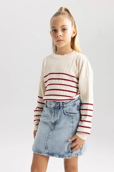 Striped bicycle neck sweater. - 3
