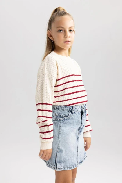 Striped bicycle neck sweater. - 4