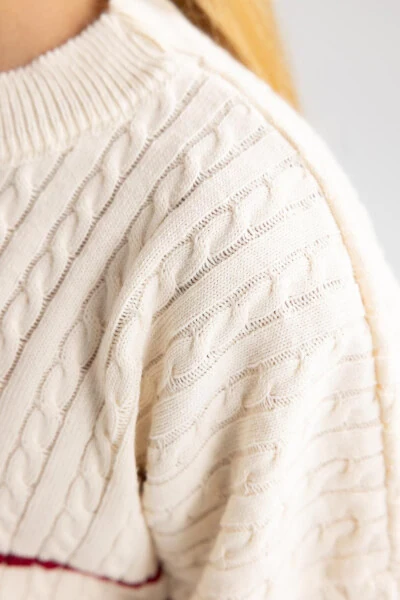 Striped bicycle neck sweater. - 5