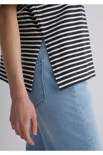 Striped Black T-Shirt Standard 1613113-85308 - 5
