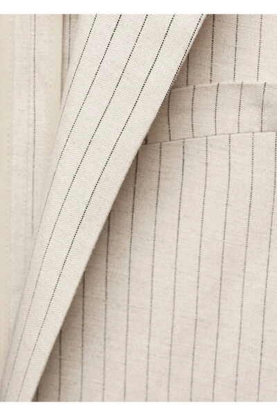 Striped Blazer Jacket - 5