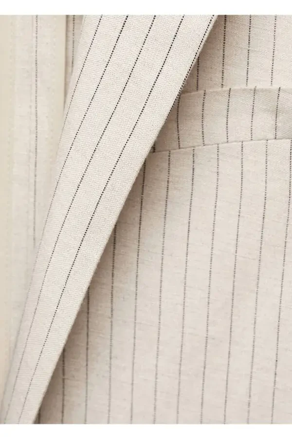 Striped Blazer Jacket - 5