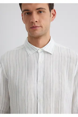 Striped Blue Shirt Regular Fit 021 - 6