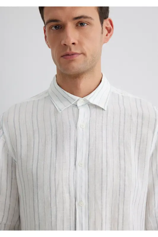 Striped Blue Shirt Regular Fit 021 - 6