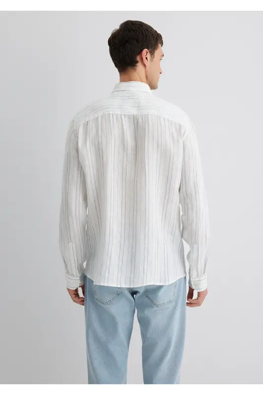 Striped Blue Shirt Regular Fit 021 - 5