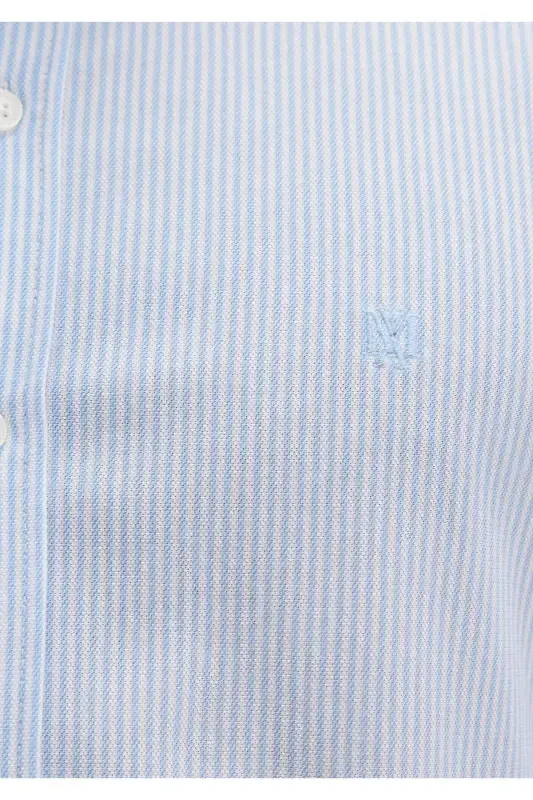 Striped Blue Shirt Slim Fit / Narrow Cut 0211402-8 - 7
