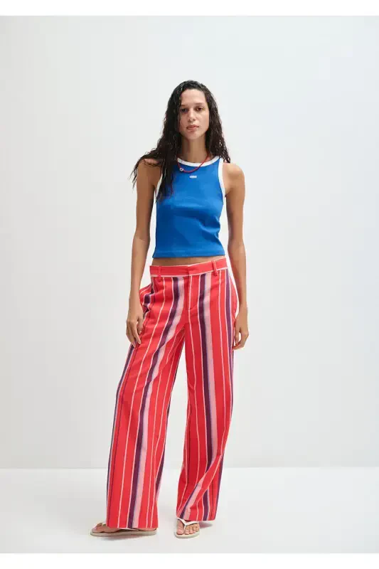 Striped Blue Trousers 1011051-90772 - MAVI