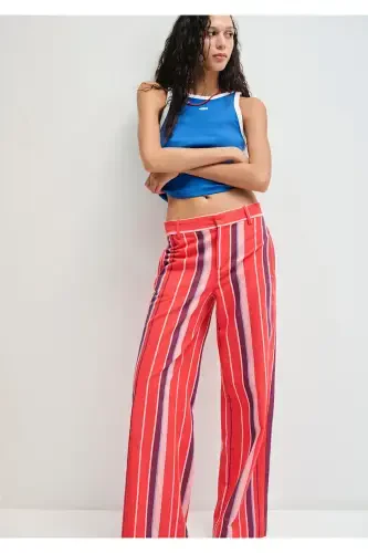 Striped Blue Trousers 1011051-90772 - MAVI (1)