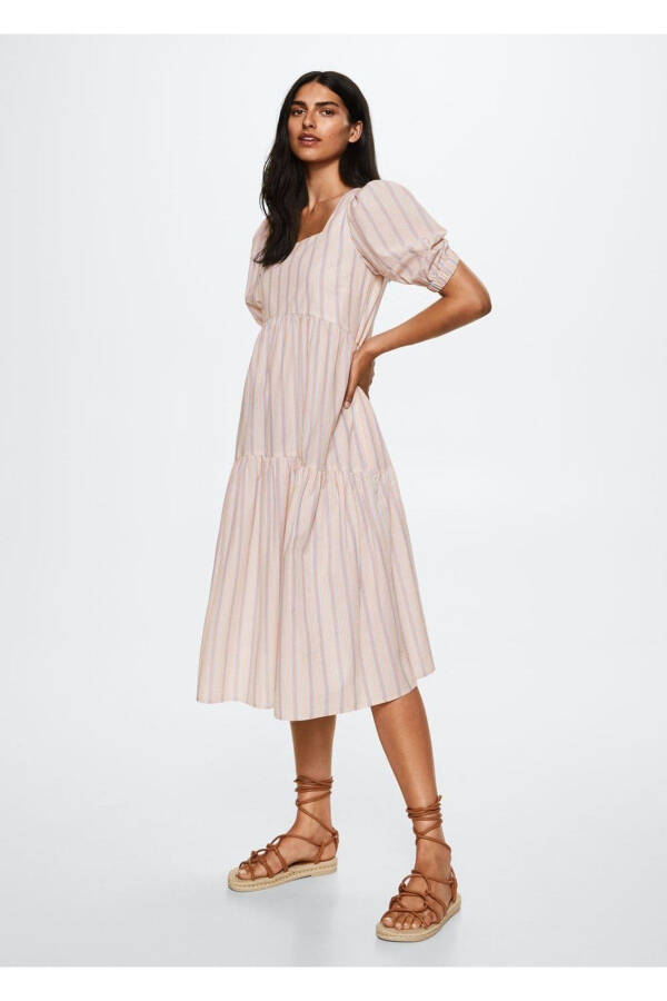 Striped Cotton Dress - 1