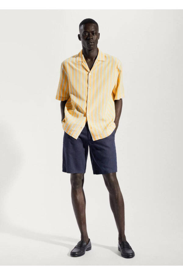 Striped Cotton Linen Shirt - 2