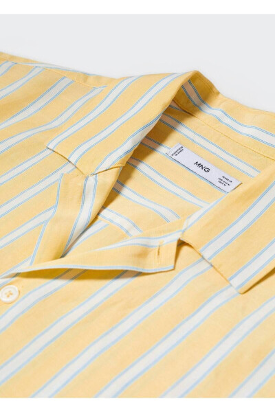 Striped Cotton Linen Shirt - 6
