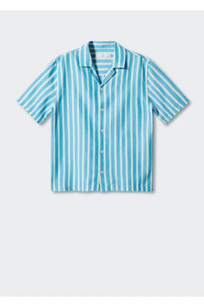 Striped cotton linen shirt - 3