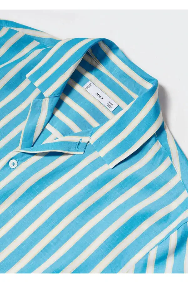 Striped cotton linen shirt - 6