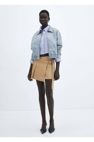 Striped crop shirt - MANGO (1)