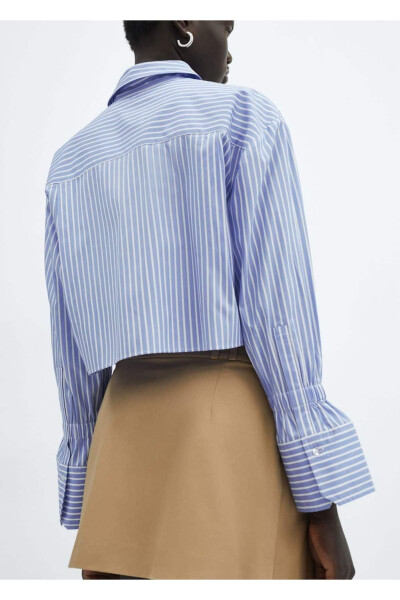 Striped crop shirt - 4