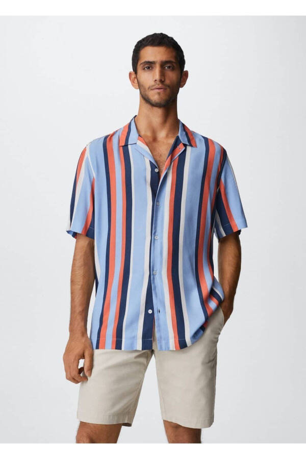 Striped Drape Shirt - 1