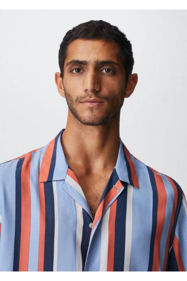 Striped Drape Shirt - 8