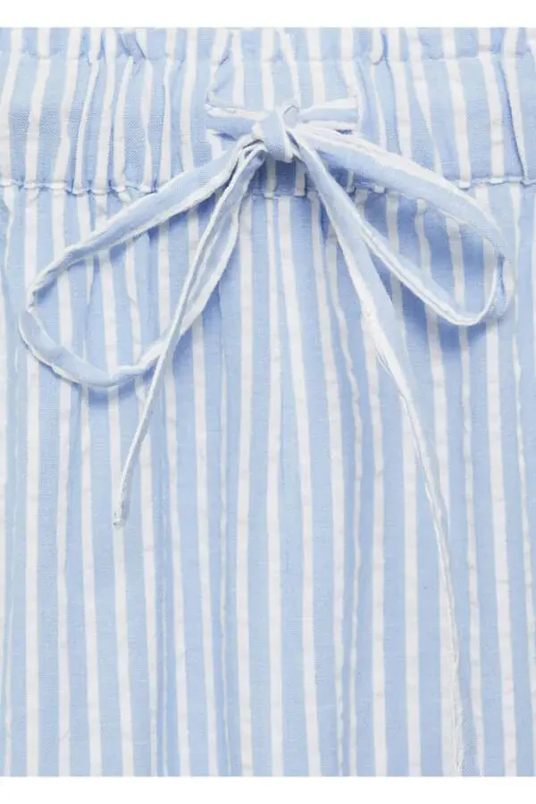 Striped Embroidered Trousers - 5