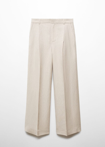 Striped fabric trousers - 9