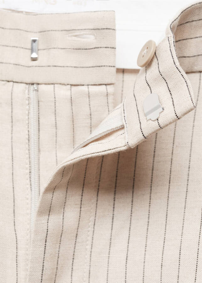 Striped fabric trousers - 5