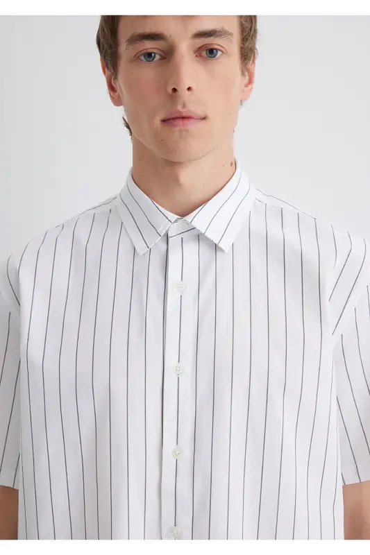 Striped Grey Shirt Regular Fit - 6