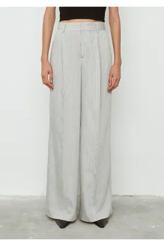Striped Grey Trousers 1010780-87977 - 3