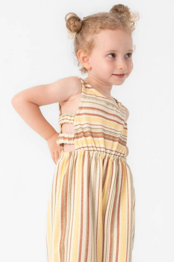 Striped Jumpsuit for Girls 100% Cotton - 1