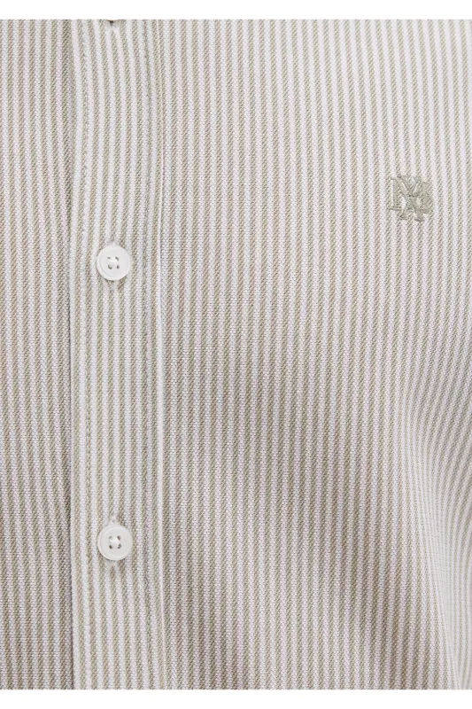 Striped Khaki Shirt Slim Fit / Narrow Cut 0211402-91332-Colorful - 4