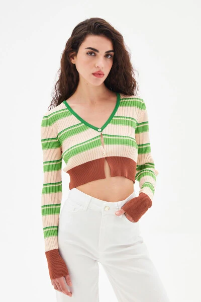 Striped Knit Cardigan - ADL (1)