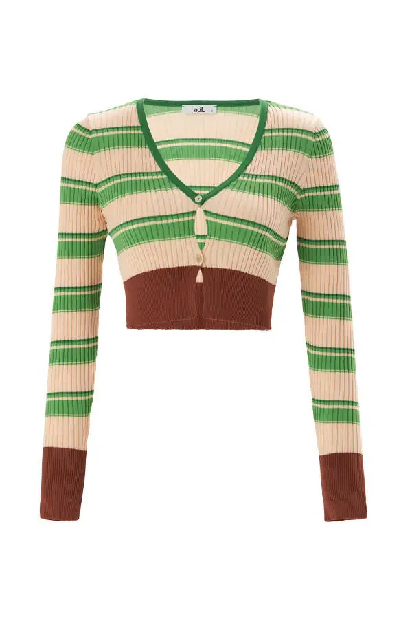 Striped Knit Cardigan - 6