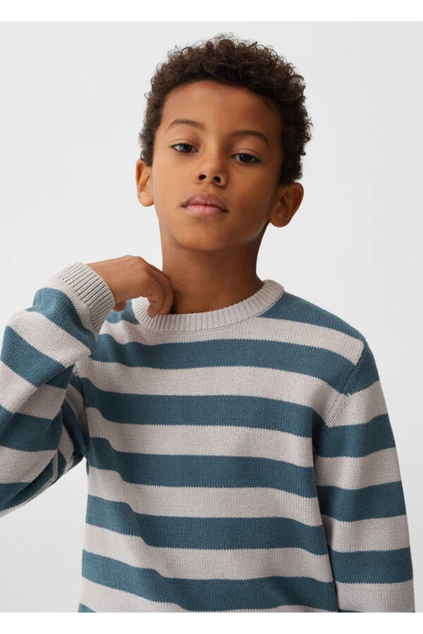 Striped Knit Sweater - 4