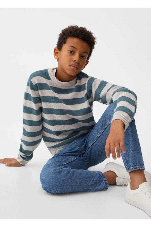 Striped Knit Sweater - 5