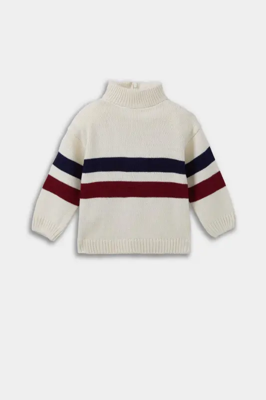 Striped knit sweater for baby boy. - 3