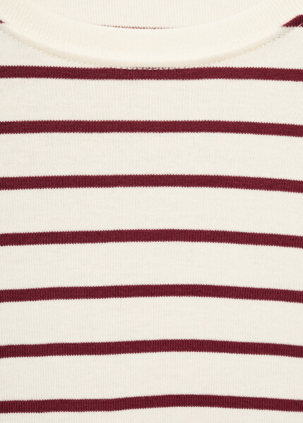 Striped knit sweatshirt - Burgundy. - 14