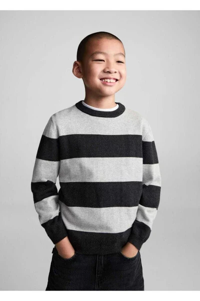 Striped Knitted Sweater - MANGO KIDS