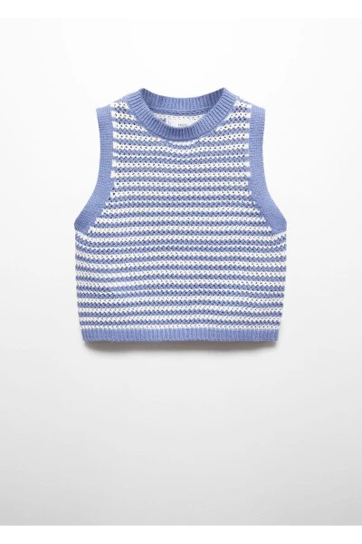 Striped knitted sweater - MANGO KIDS (1)