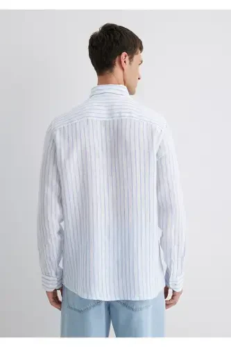 Striped Linen Shirt Regular Fit - 5