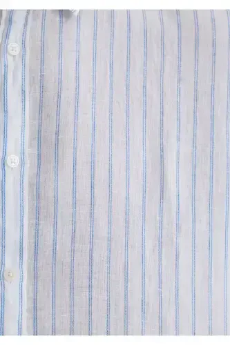 Striped Linen Shirt Regular Fit - 7
