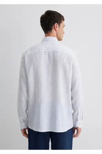 Striped Linen Shirt Standard 0211634-90795 - 4