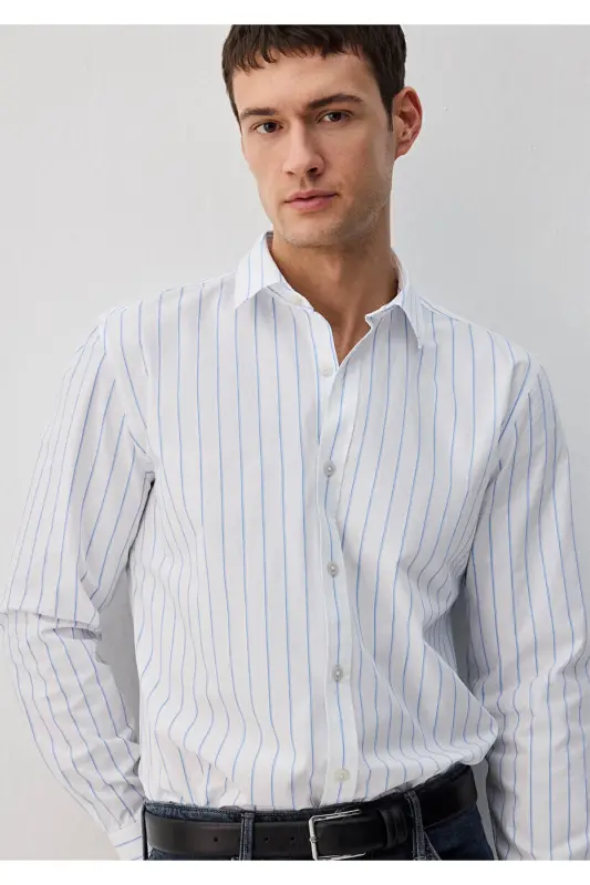 Striped Long Sleeve Men's Shirt M0211426-70840 - 2