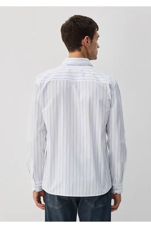 Striped Long Sleeve Men's Shirt M0211426-70840 - 4