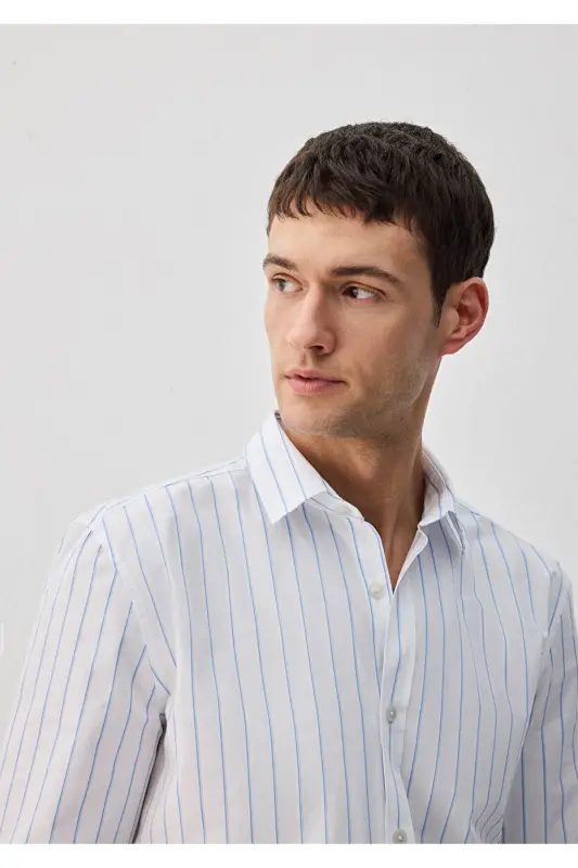 Striped Long Sleeve Men's Shirt M0211426-70840 - 6