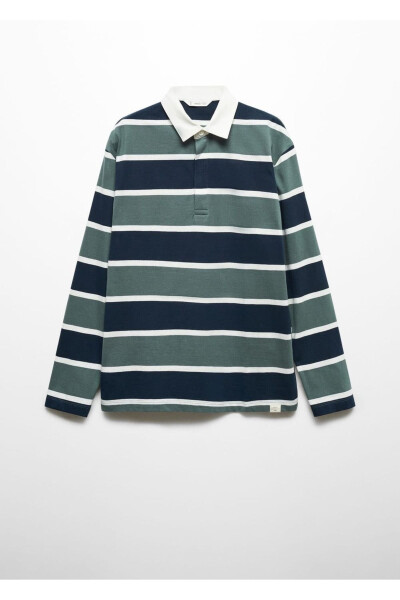 Striped long sleeve polo shirt - 3