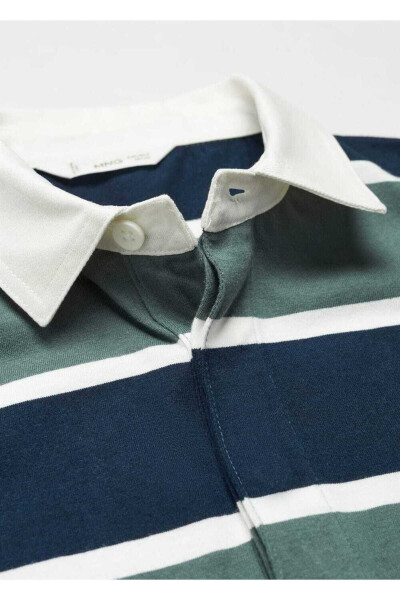 Striped long sleeve polo shirt - 5