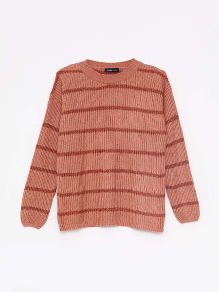 Striped Long Sleeve Women's Turtleneck Knit Sweater - 7