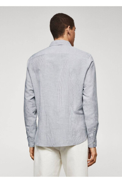 Striped Loose Shirt - 4