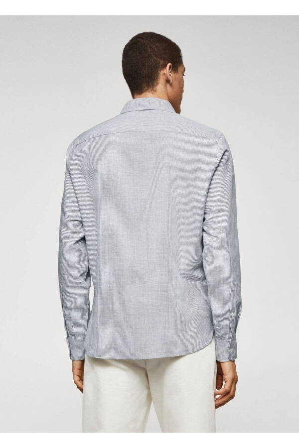 Striped Loose Shirt - 4