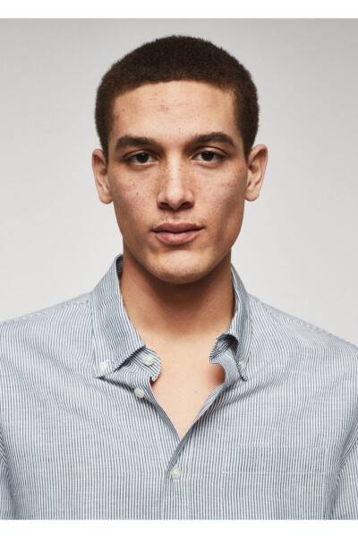 Striped Loose Shirt - 5