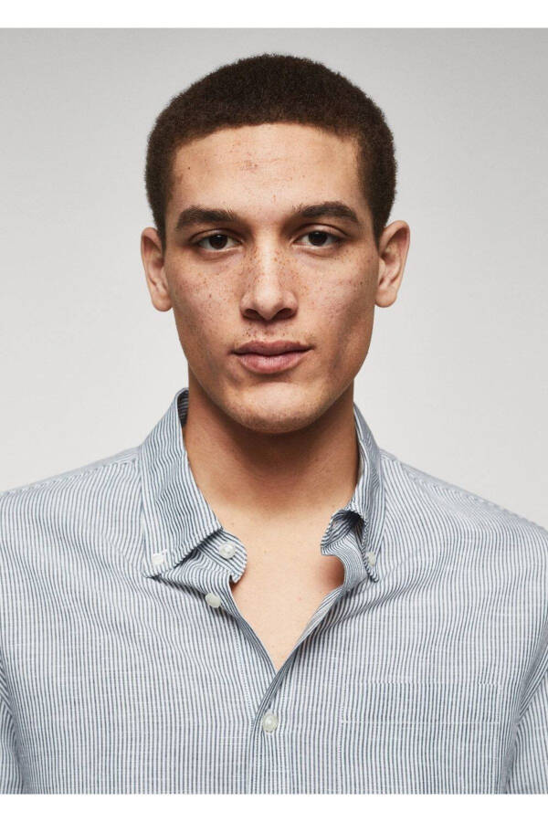 Striped Loose Shirt - 5